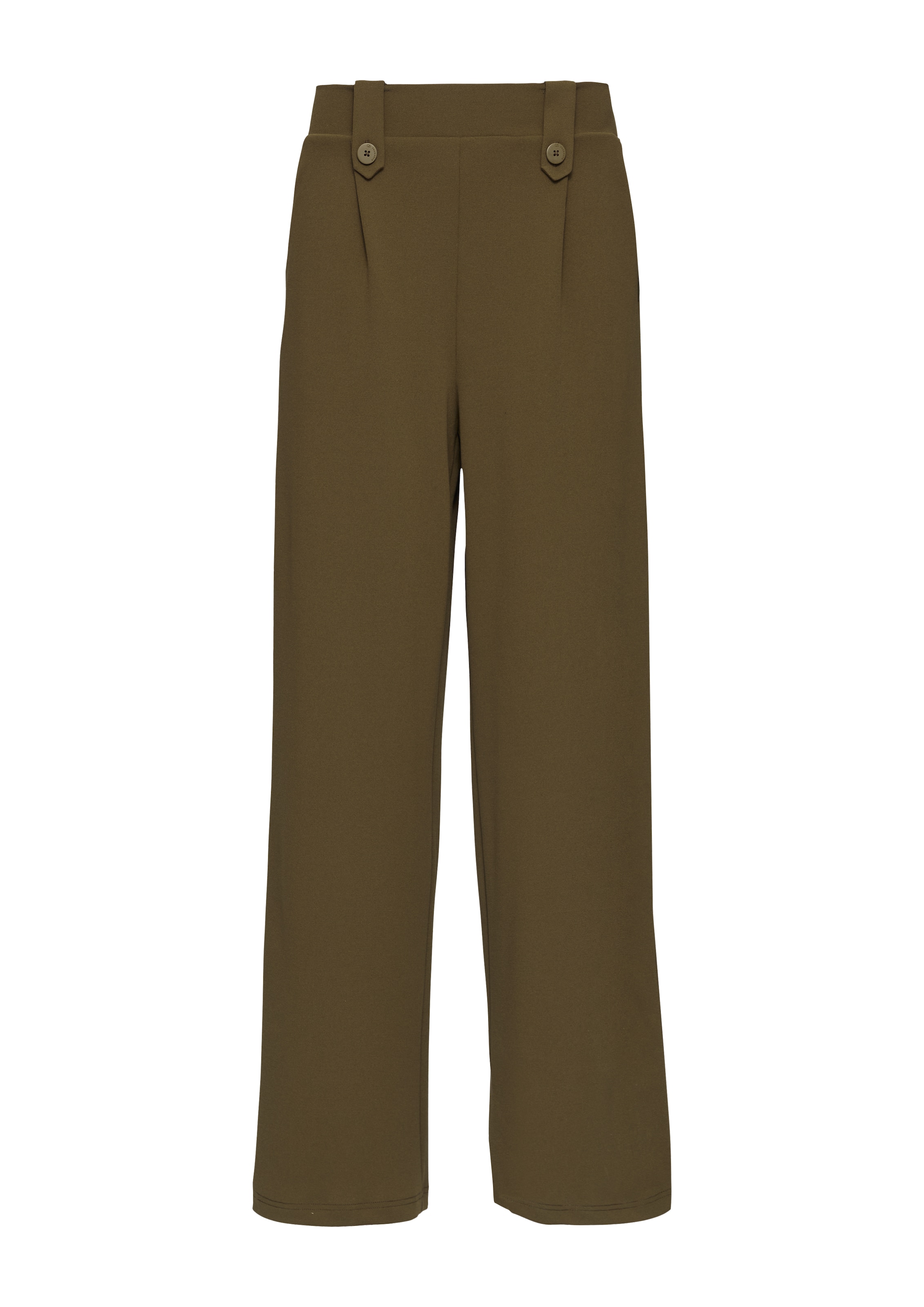 QS Wide Leg Hose in Grün: Vorderseite