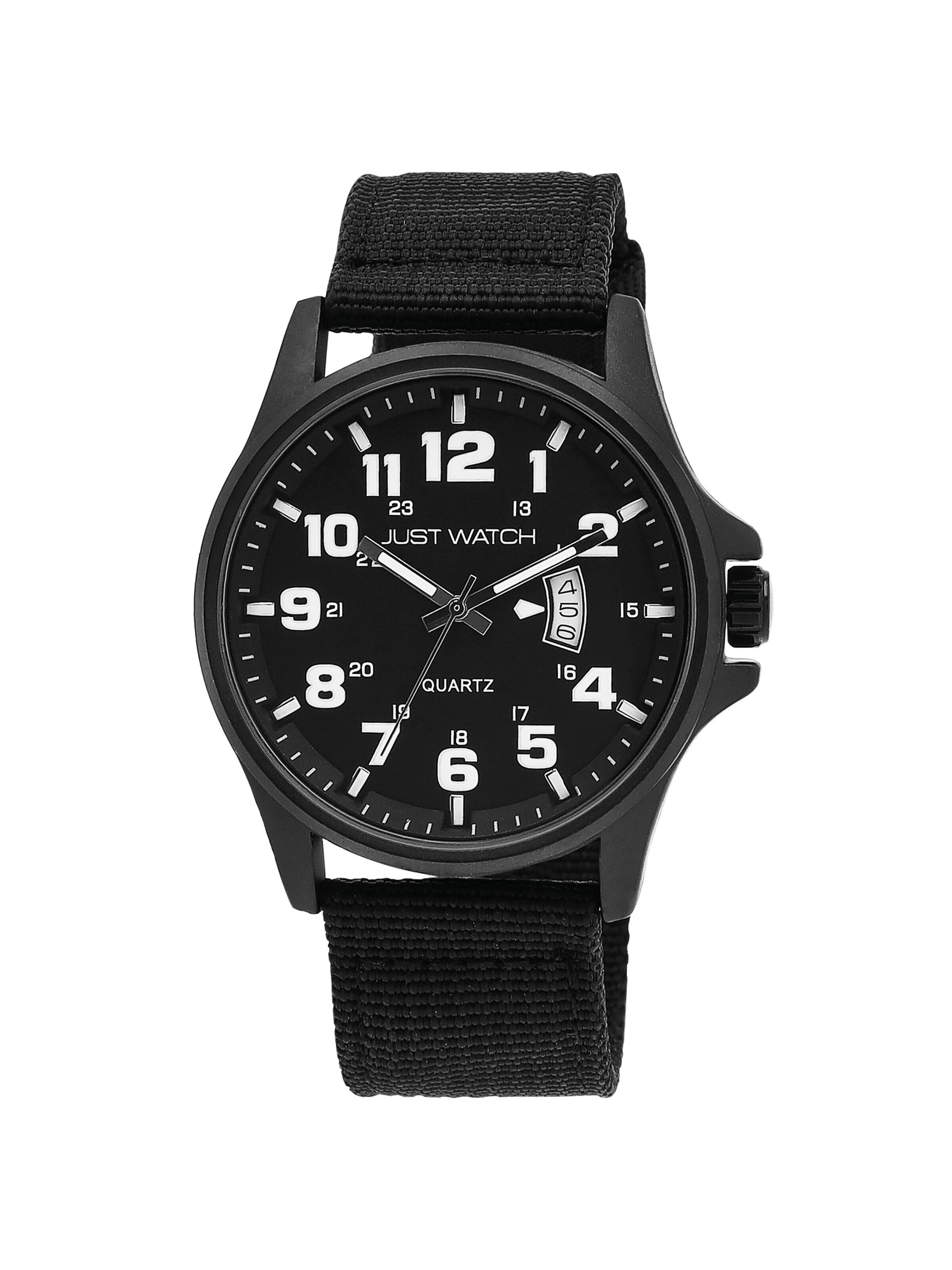 Just Watch Analog Watch 'Caius, Datumsanzeige' in Black