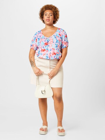 Vero Moda Curve Bluse 'GIA GORA' i blå