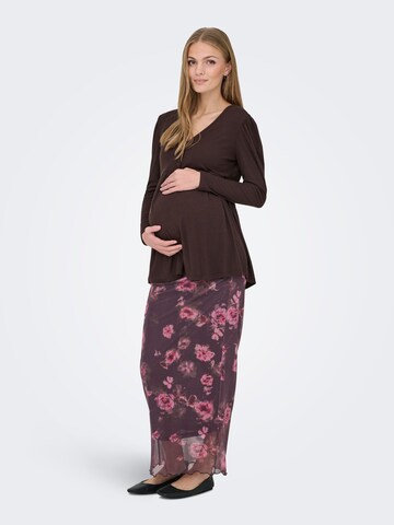 Only Maternity Nederdel 'OLMLOURA' i brun