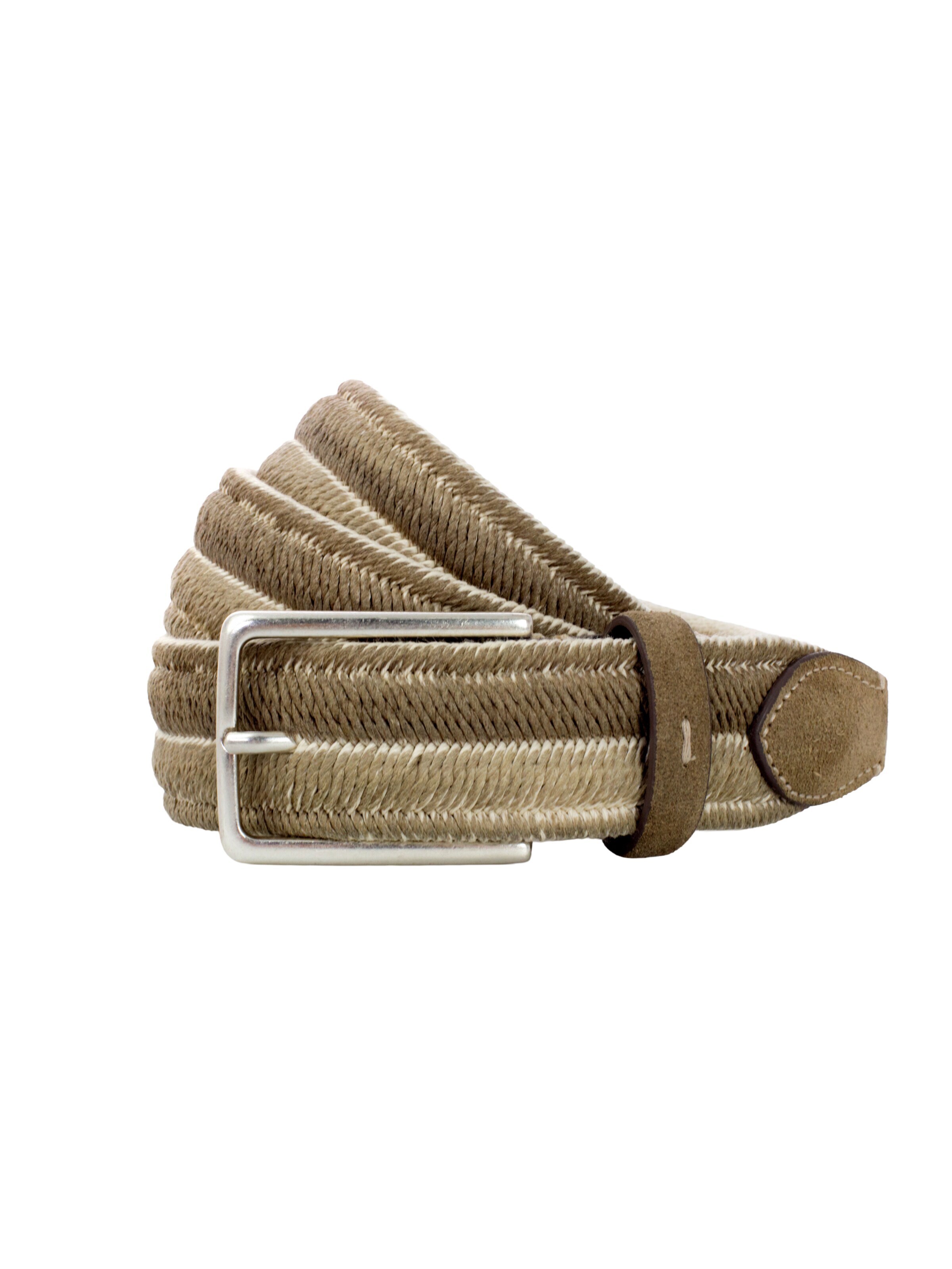 carisco Gürtel 'Flechtgürtel aus Baumwolle, elastisch'‌ in Beige: Vorderseite
