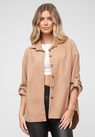 Cloud5ive Blouse in Bruin: voorkant