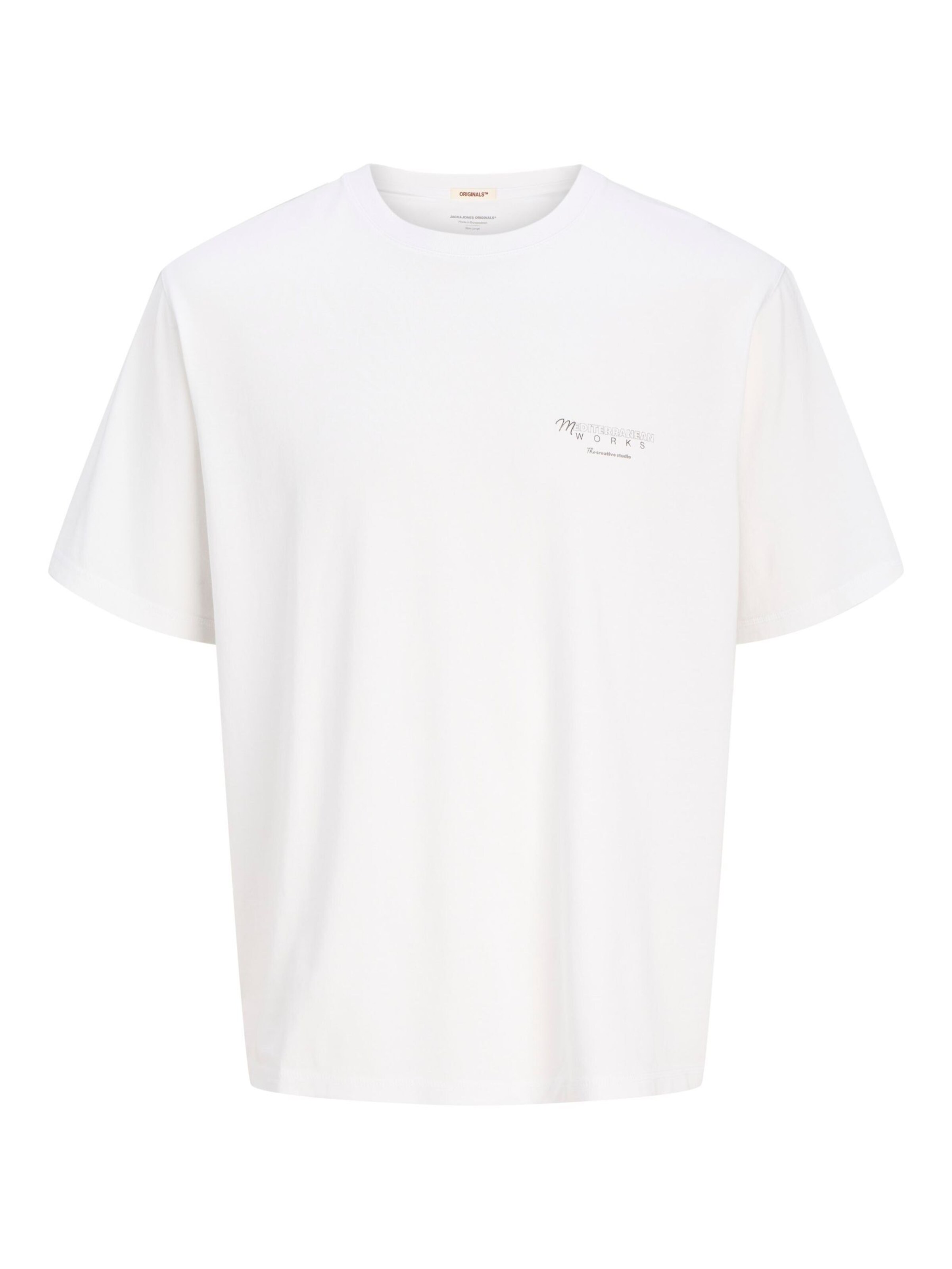 JACK & JONES Bluser & t-shirts 'JORAlmeria World' i hvid: forside