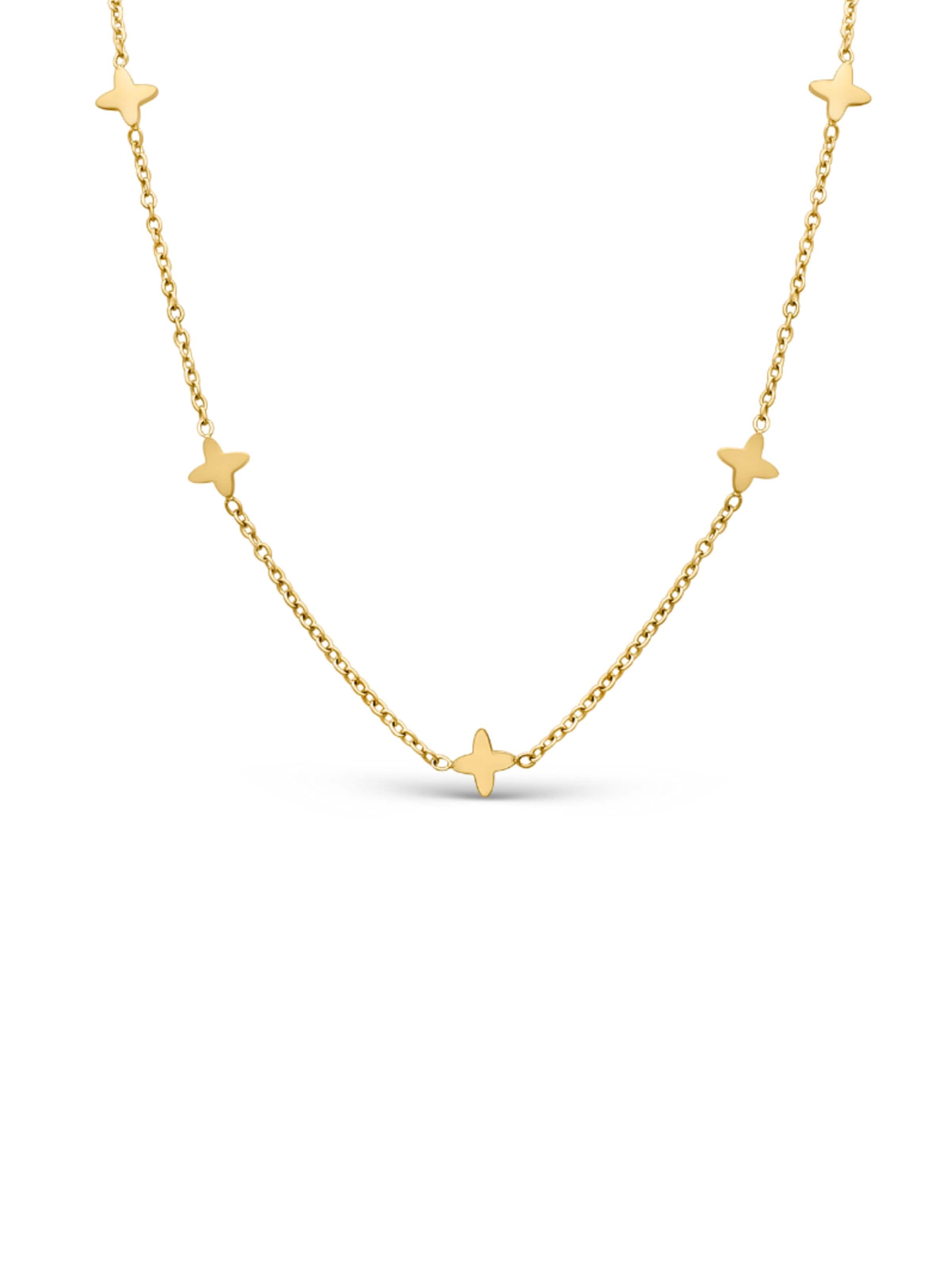Pure Schmuck Kette 'Clover Halskette'‌‌‌‌‌‌‌‌‌ in Gold: Vorderseite
