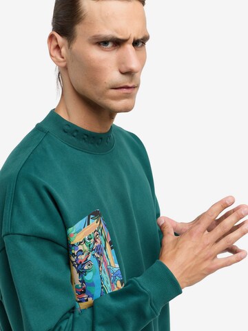 Sweat-shirt 'De Stermich' Carlo Colucci en vert