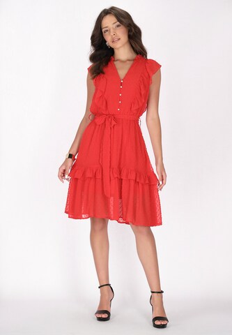 faina Shirt dress in Red