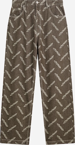 Bershka Baggy Farkut värissä ruskea: etupuoli