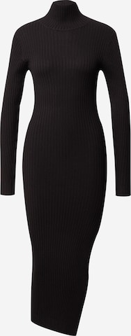 Misspap Stickad klänning i svart: framsida