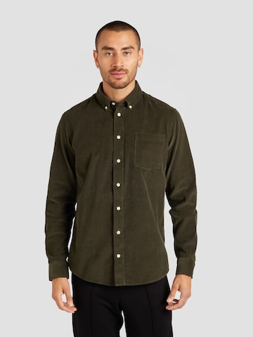 Casual Friday - Regular Fit Camisa 'CF Anton' em verde: frente