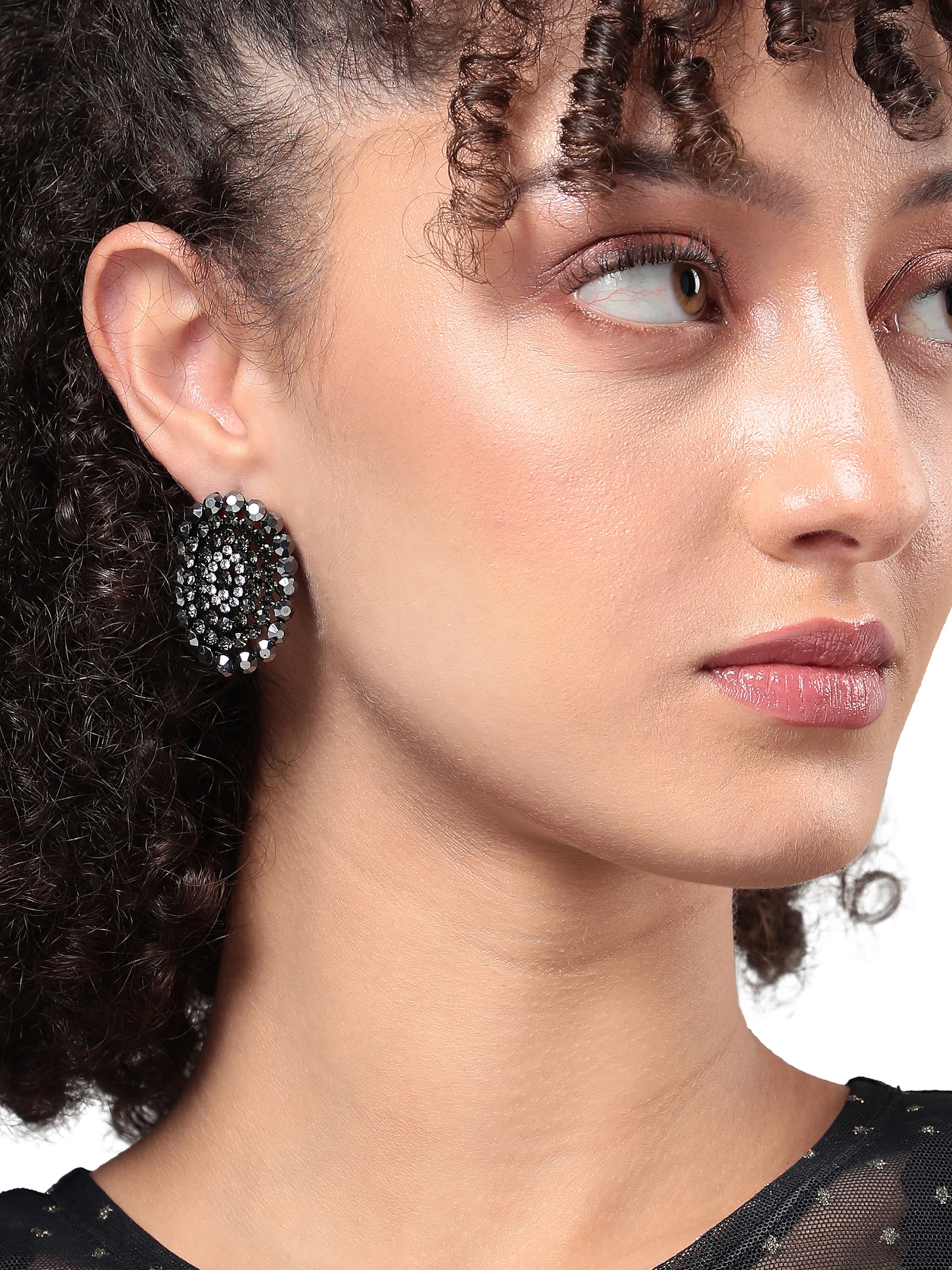 Boucles d'oreilles ' Rabita ' SOHI en argent : devant