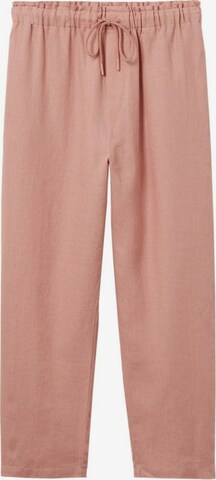 MANGO Loosefit Kalhoty 'Linen' – pink: přední strana