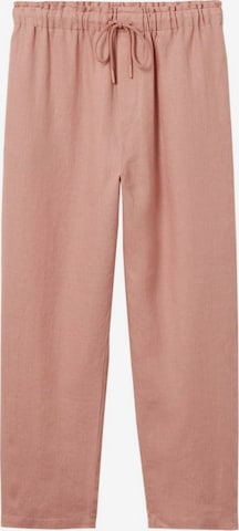 MANGO Loose fit Pants 'Linen' in Pink: front