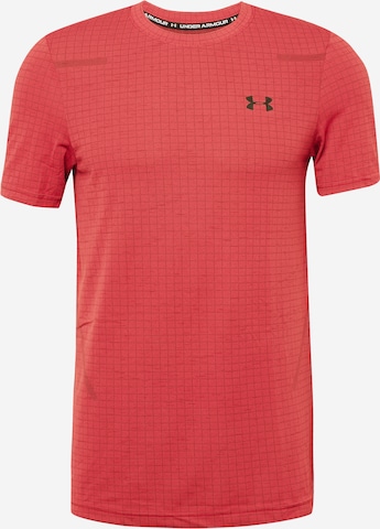UNDER ARMOUR Performance Shirt 'Grid' in Red: front