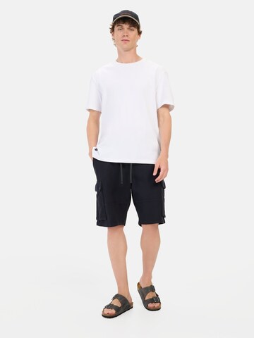 CAMEL ACTIVE Tapered Sweatshorts mit Cargotaschen in Blau