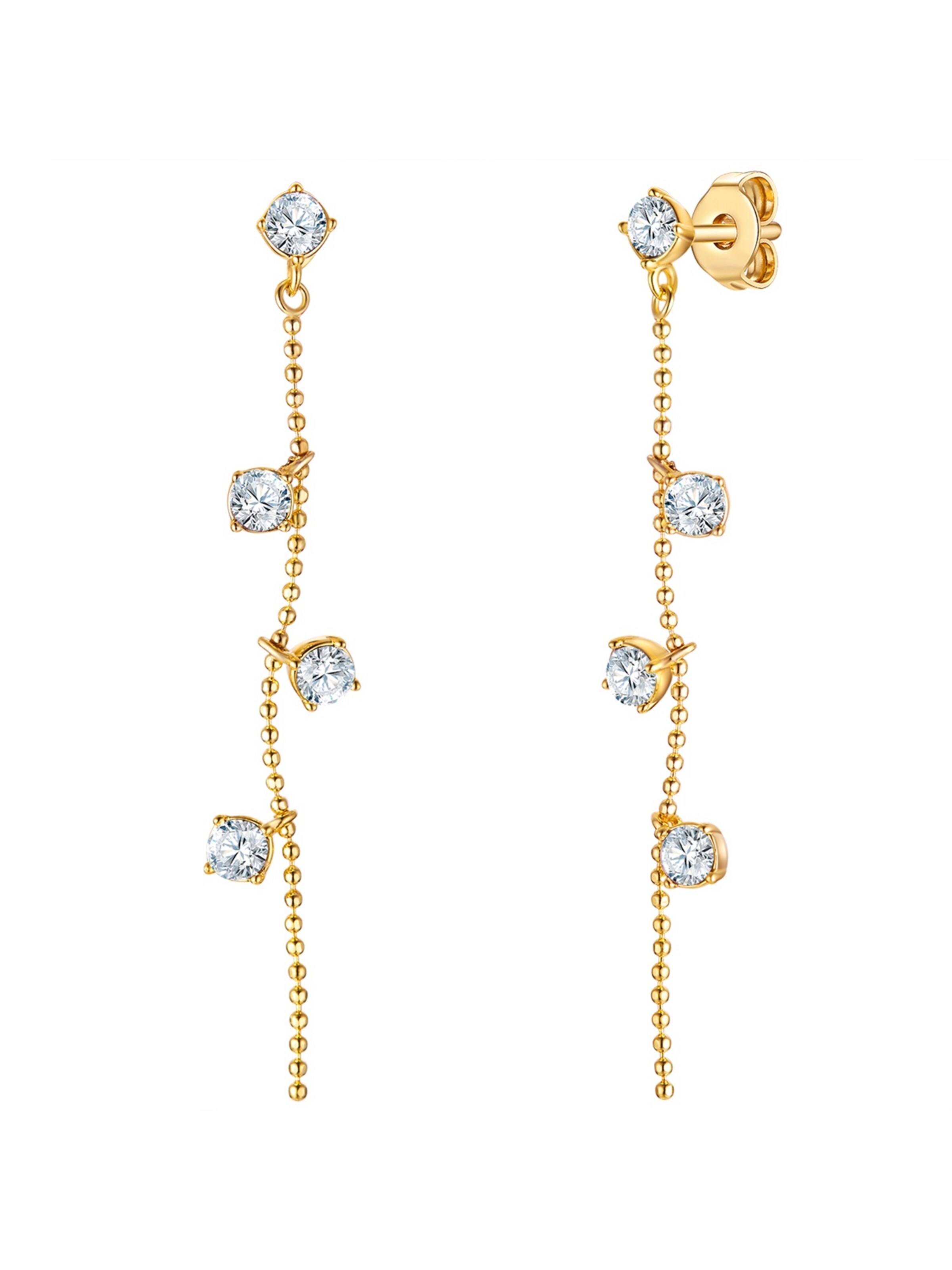 Lulu & Jane Oorbellen in Goud: voorkant