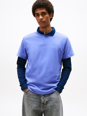 Tommy Jeans Särk, värv sinine: eest vaates