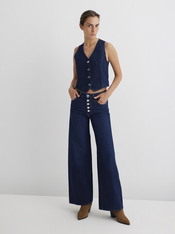 Mavi Flared Jeans 'Siena Button Up' in Blau