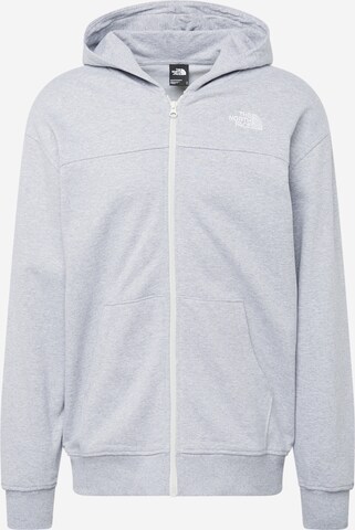 THE NORTH FACE Sweatjacke 'Essential' in Grau: predná strana