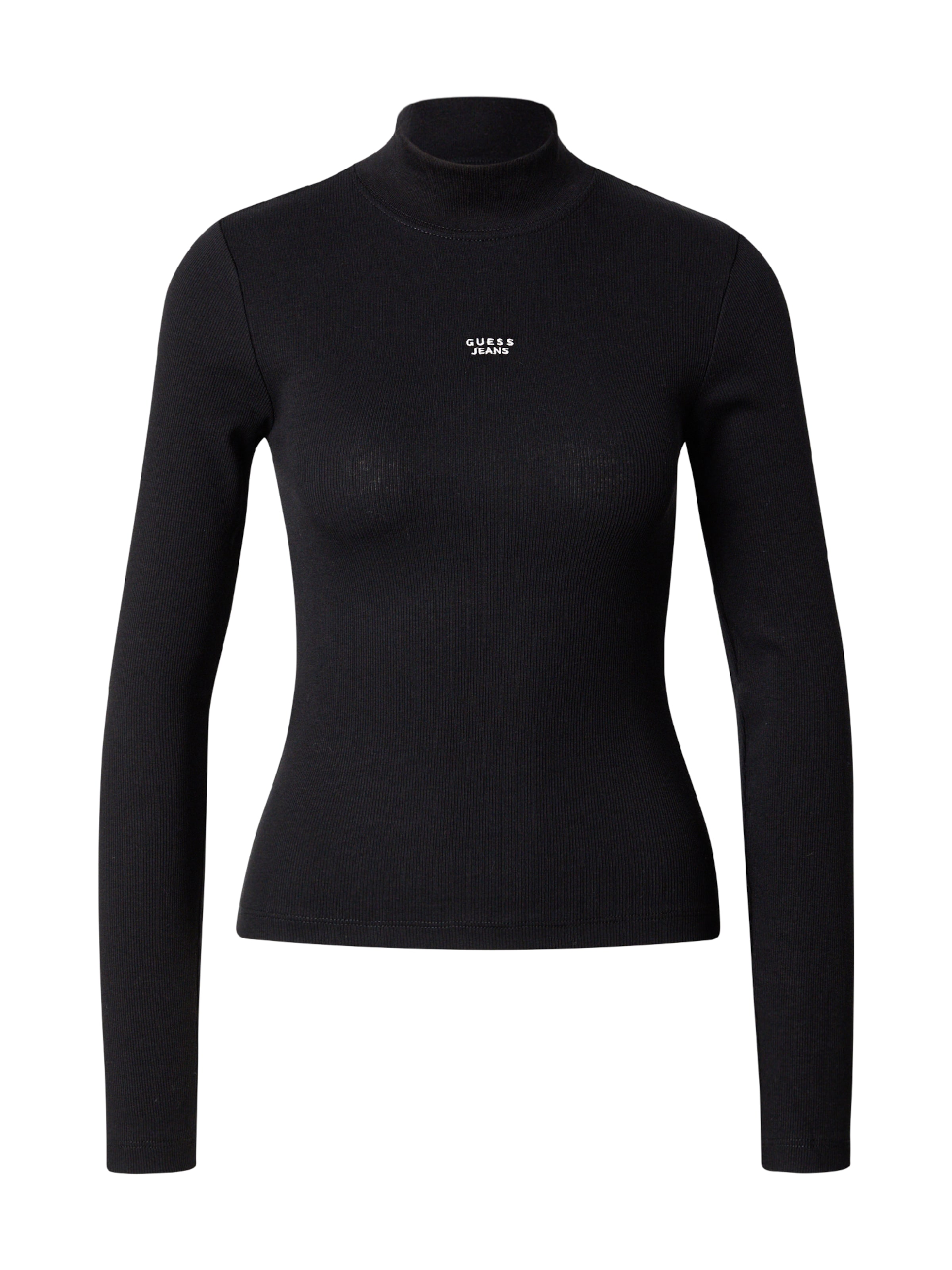 Tricou de la GUESS JEANS pe negru: față