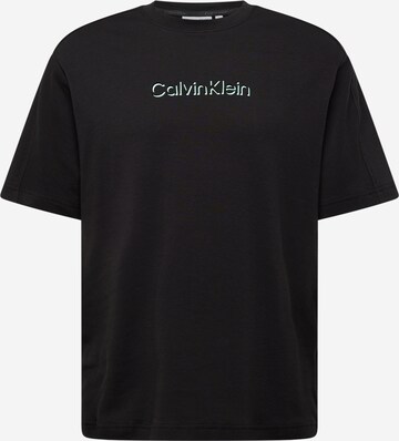 Calvin Klein Štandardný strih Tričko - Čierna: predná strana