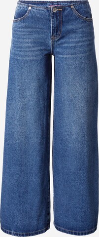 Edikted Wide leg Jeans in Blauw: voorkant