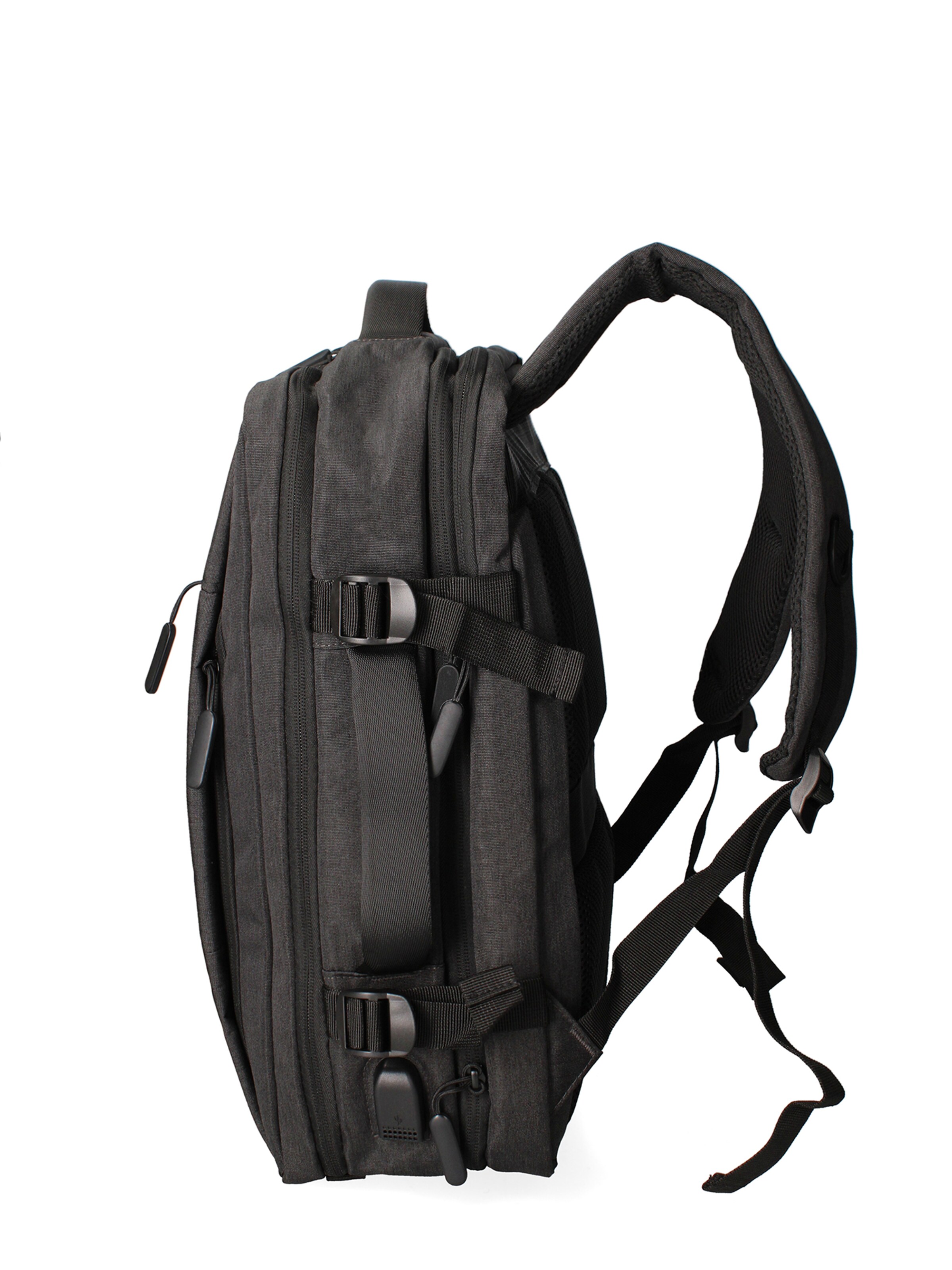 Zaino 'Zaino Unisex Nylon 100% con Zip e Tasche Multifunzionali - 30x42x16 cm' di B. Cavalli in grigio