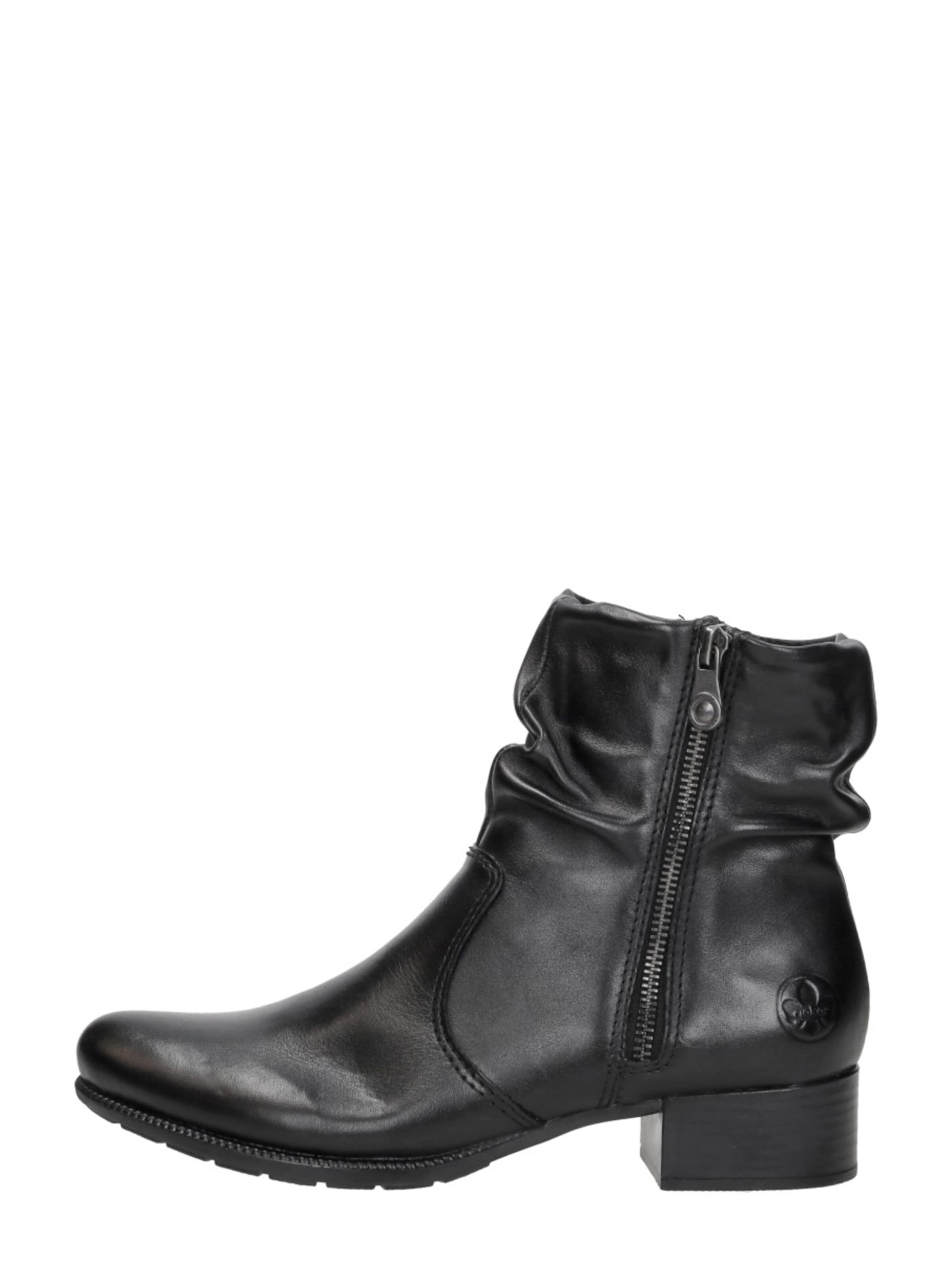 Rieker Boots 'Enkellaarsjes Hak' in Black: front