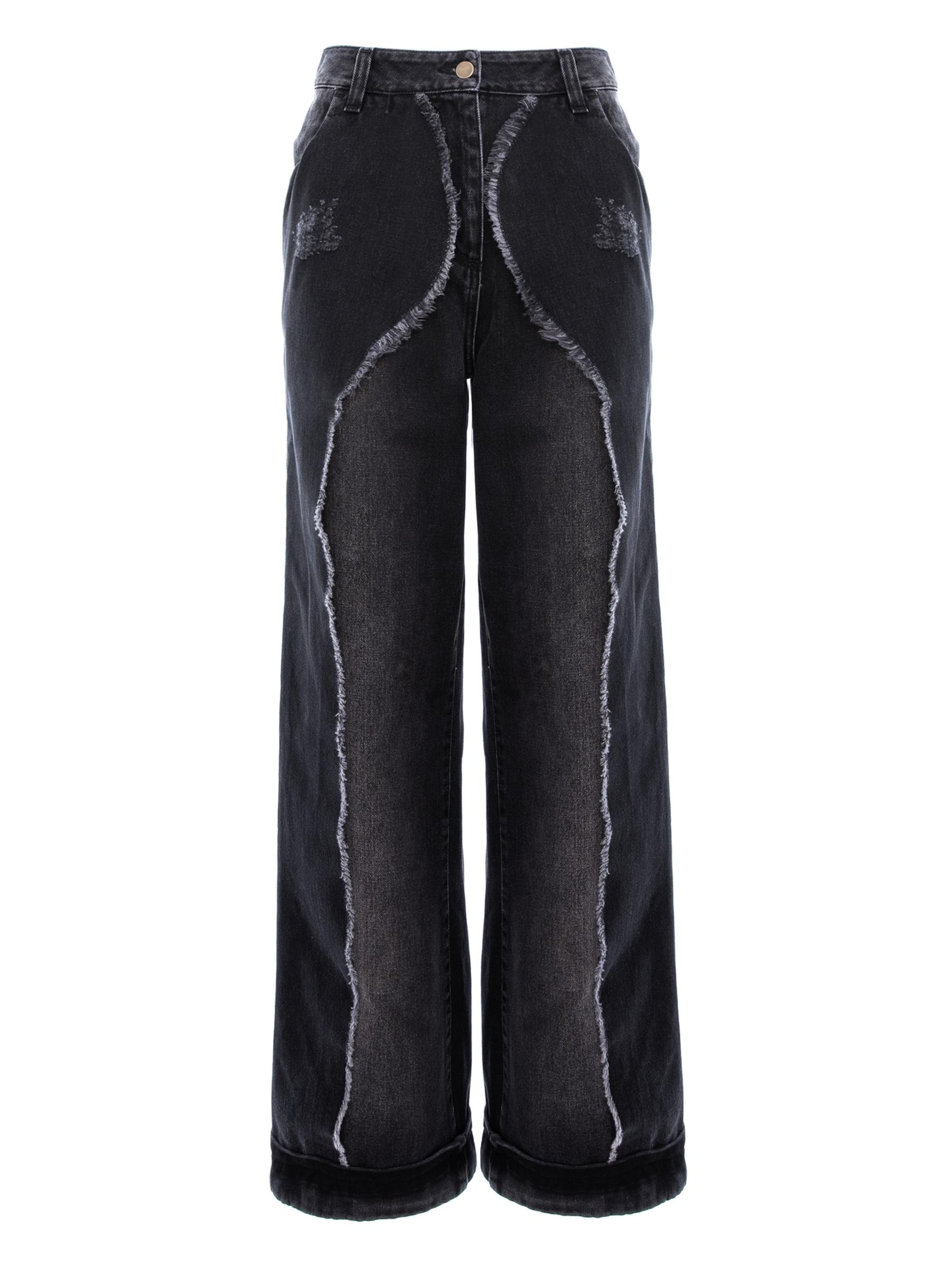 Montage The Label - Ropa ancha Vaquero 'Double Layer' en gris: frente