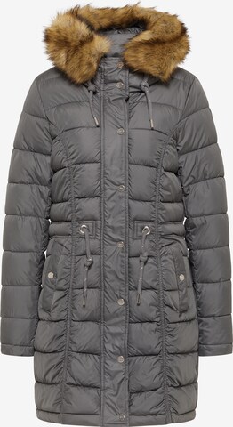 faina Winter Coat in Grey: front