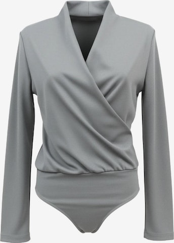 No Matter What Shirt bodysuit in Grey: front