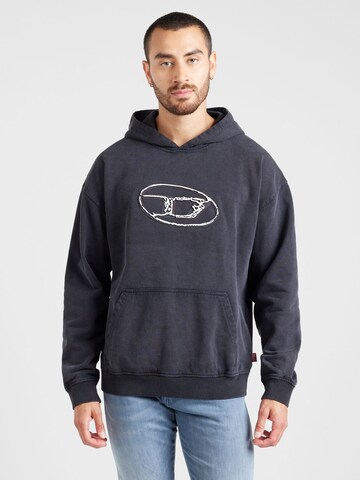DIESEL - Sudadera en negro: frente