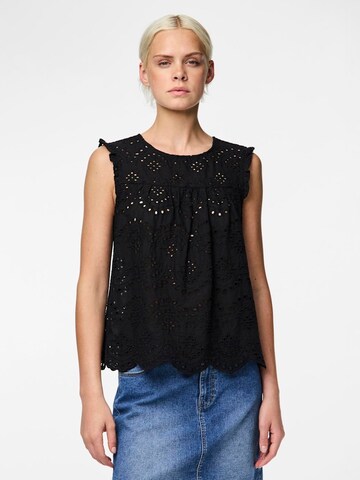 Camicia da donna 'PCVILDE' di PIECES in nero: frontale