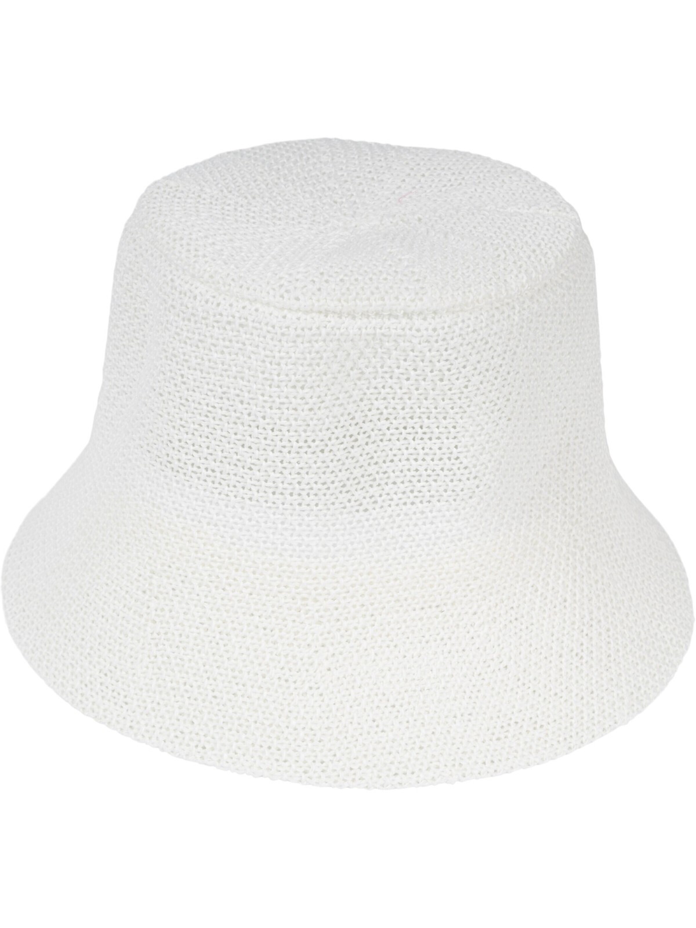 styleBREAKER Hut 'Fischerhut aus Papierstroh - Knautschhut'‌‌‌‌‌‌‌‌‌‌ in Weiß