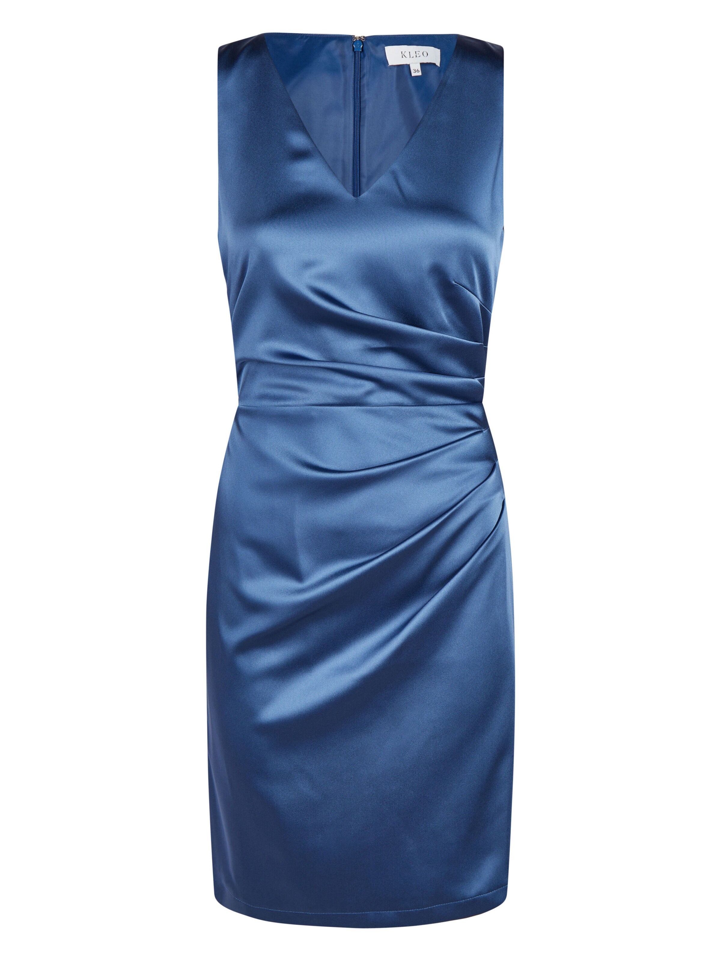 Robe fourreau KLEO en bleu : devant