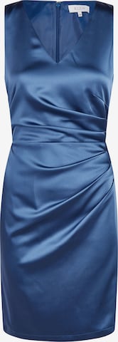 Robe fourreau KLEO en bleu : devant