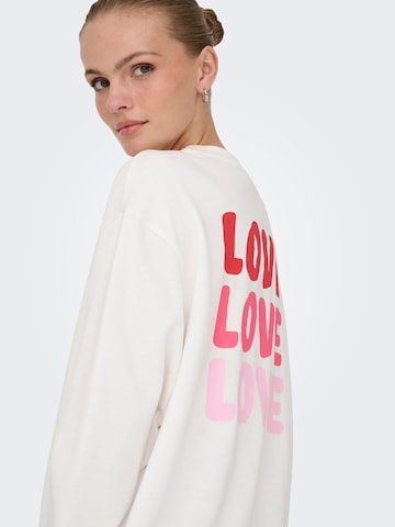 Sweat-shirt 'JDYNANNA' JDY en blanc