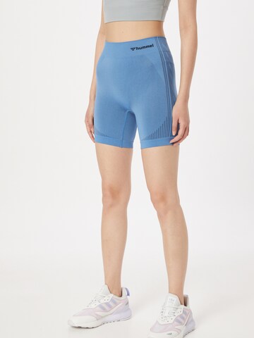 Hummel Skinny Sportsbukser i blå: forside