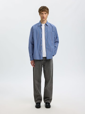 SELECTED - Ajuste regular Camisa en azul