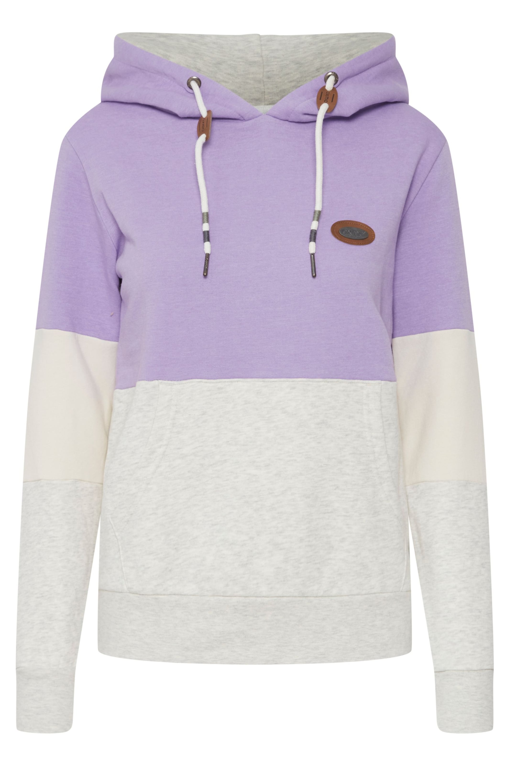 Oxmo Sweatshirt 'Kathrine' em cinzento claro / roxo, Vista do artigo