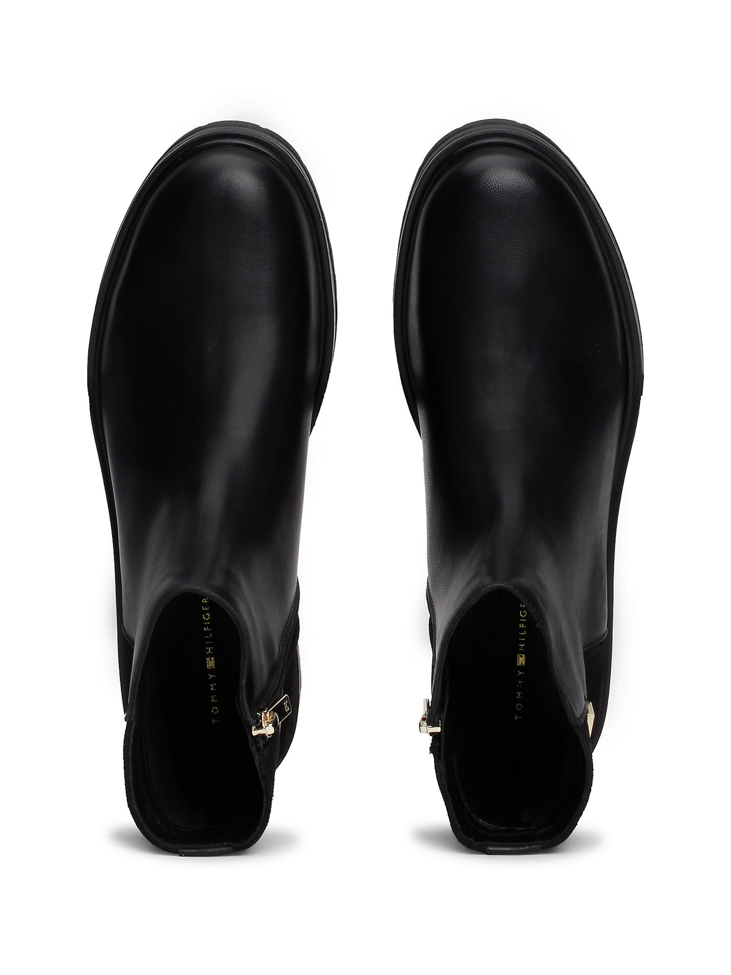 TOMMY HILFIGER Enkellaarsjes in Zwart