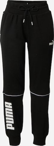 PUMA Zwężany krój Spodnie sportowe w kolorze czarny: przód