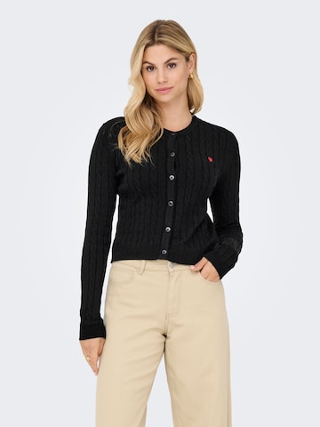 ONLY Strickjacke 'ONLKATIA' in Schwarz: Vorderseite