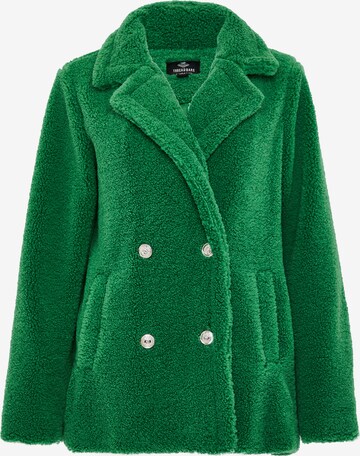 Threadbare Between-Seasons Coat 'Kermie' in Green: front