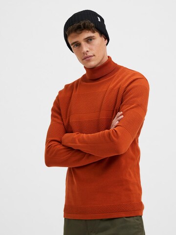 SELECTED HOMME - Jersey 'Maine' en naranja