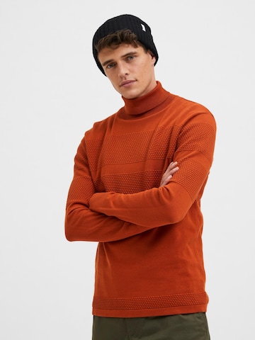 SELECTED HOMME Pullover 'Maine' in Orange