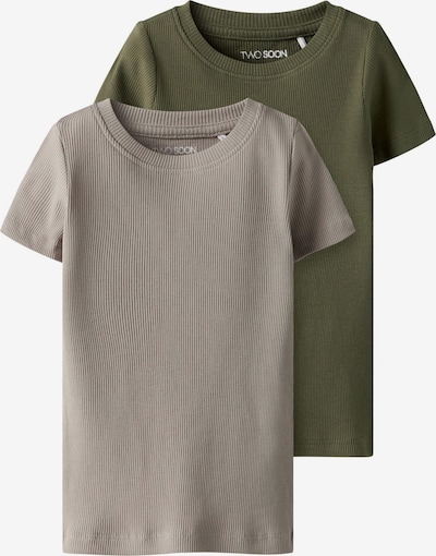 Marškinėliai iš TWO SOON, spalva – pilka / žalia, Prekių apžvalga