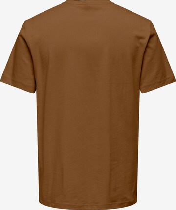 T-Shirt 'MAX' Only & Sons en marron