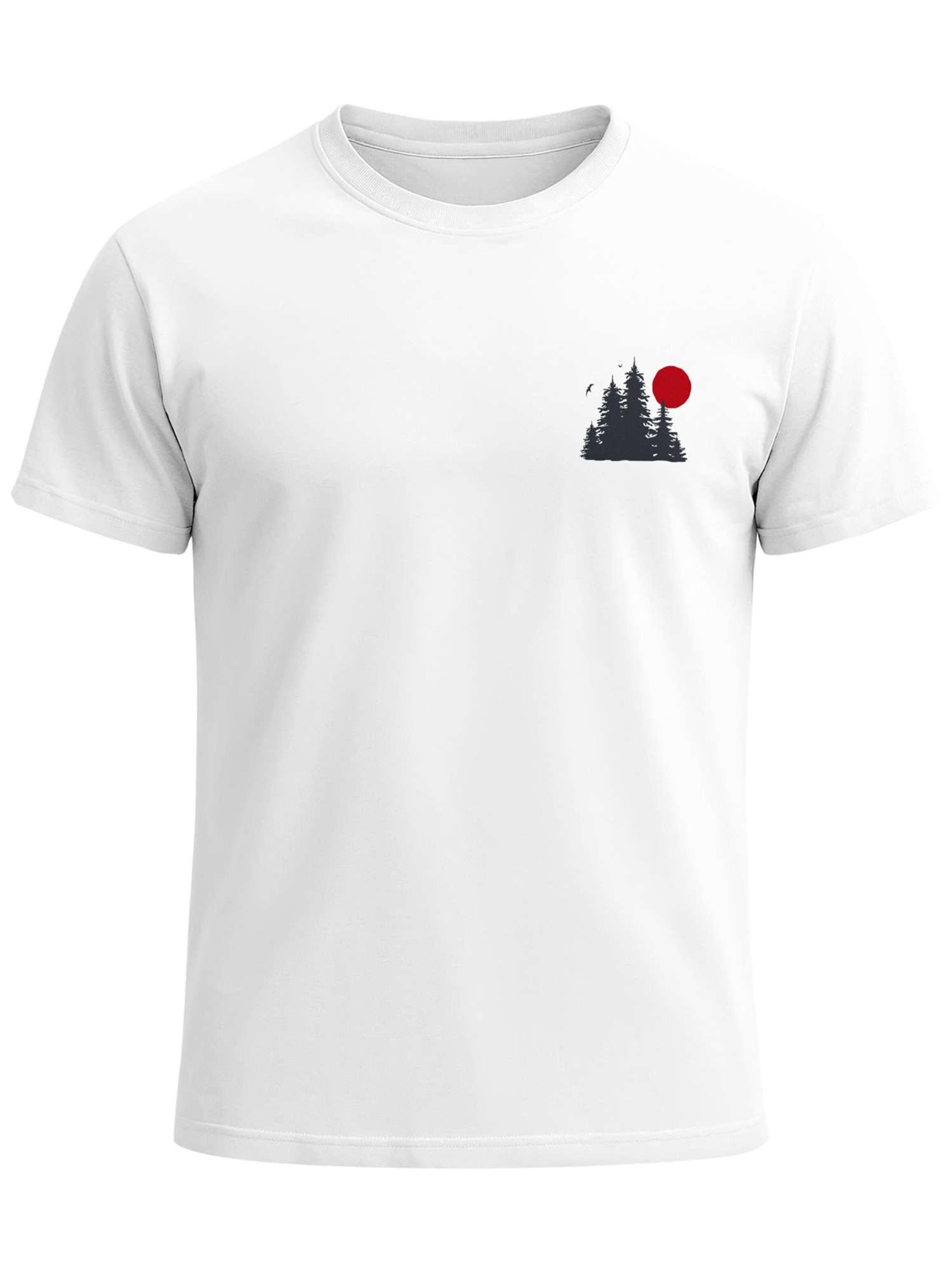 Neverless Shirt 'Waldkette Badge' in White: front