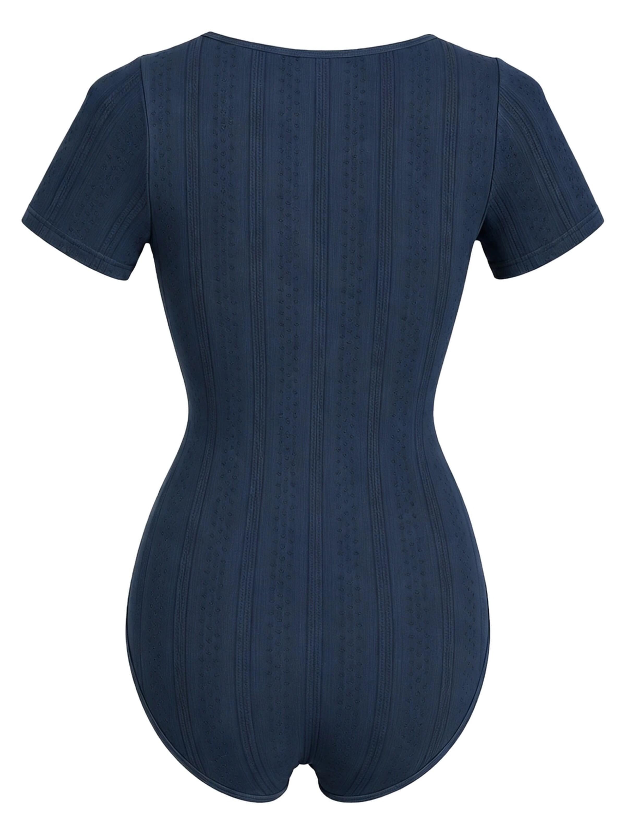 cfabBodi za oblikovanje 'T-Shirt Bodysuit Sculpting Shapewear with Briefs' - plava boja
