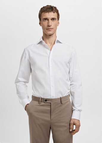 MANGO MAN Slim fit Button Up Shirt 'Emeritol' in White: front